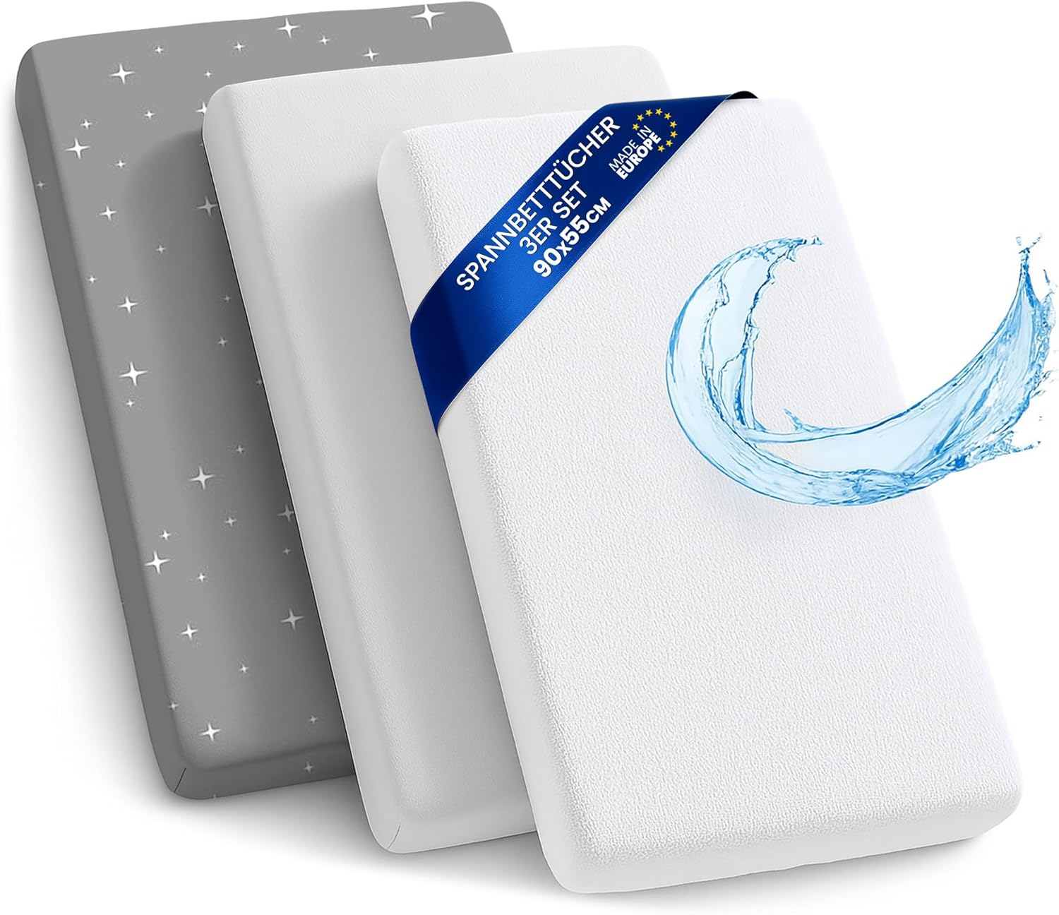 sheet for moses basket bassinet crib and fitted set of 3: 55x90 cm 2x sheets + 1x waterproof mattress protector set pram bed baby cot liner cover breathable 55 x 90 sheet for moses basket bassinet crib and fitted set of 3: 55x90 cm 2x sheets + 1x waterproof mattress protector set pram bed baby cot liner cover breathable 55 x 90