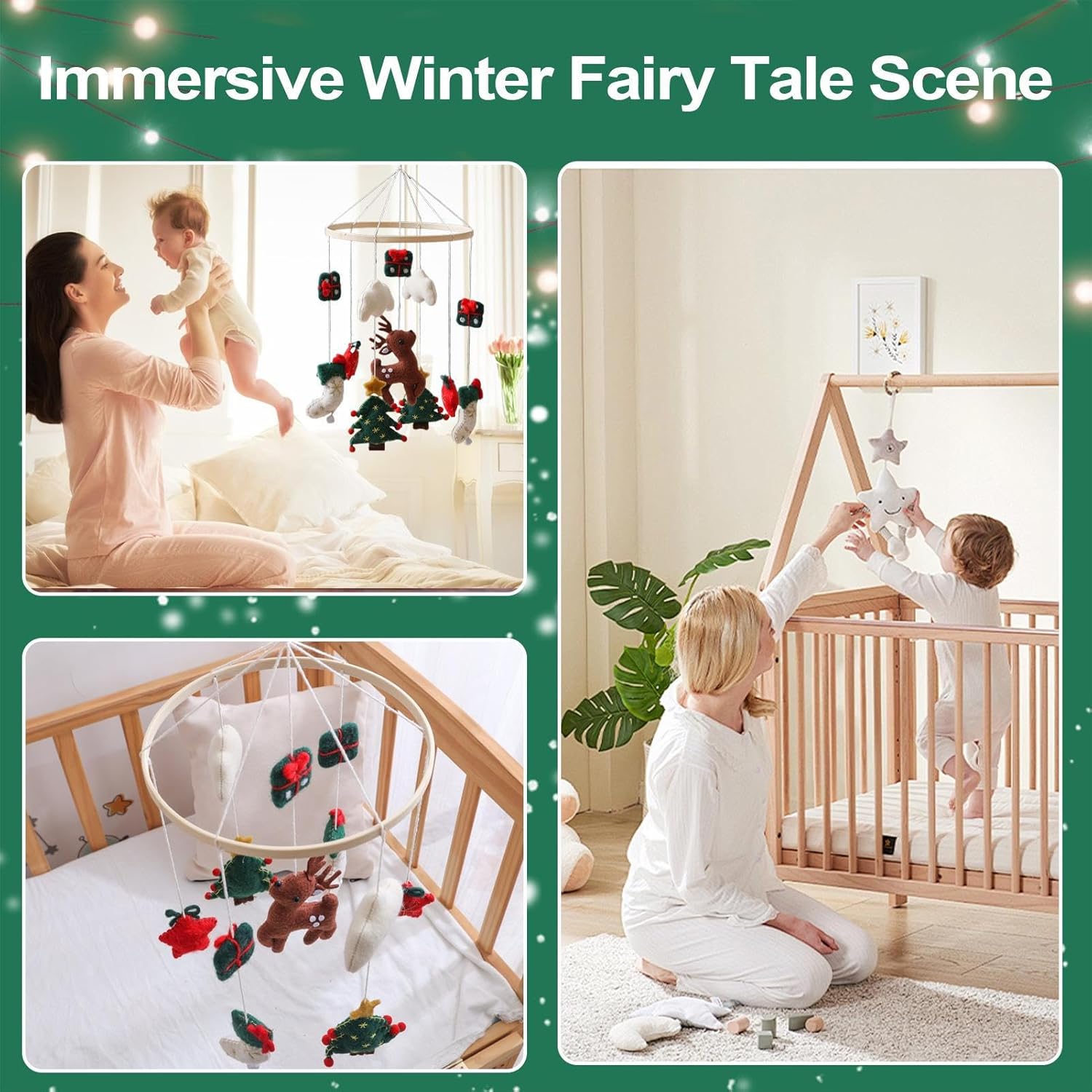 baby crib mobile christmas nursery mobile,cute felt reindeer christmas tree nursery decor for children's room wall birthday girls play boys baby crib mobile christmas nursery mobile,cute felt reindeer christmas tree nursery decor for children's room wall birthday girls play boys