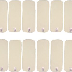 littles and bloomz 12 bamboo reusable nappy insert cloth diaper booster, bb12
