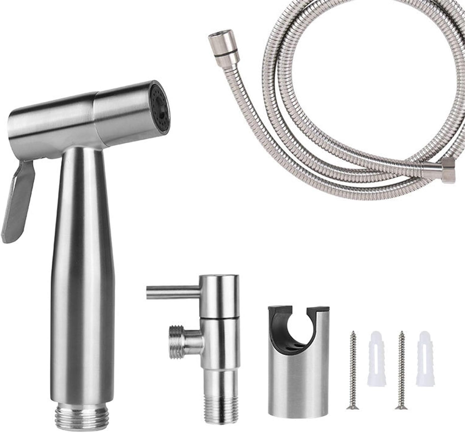 bidet sprayer for toilet, hand accessory sprayer, bathroom kit, washing machine cloth for baby diapers, stainless steel, black (brushed) bidet sprayer for toilet, hand accessory sprayer, bathroom kit, washing machine cloth for baby diapers, stainless steel, black (brushed)