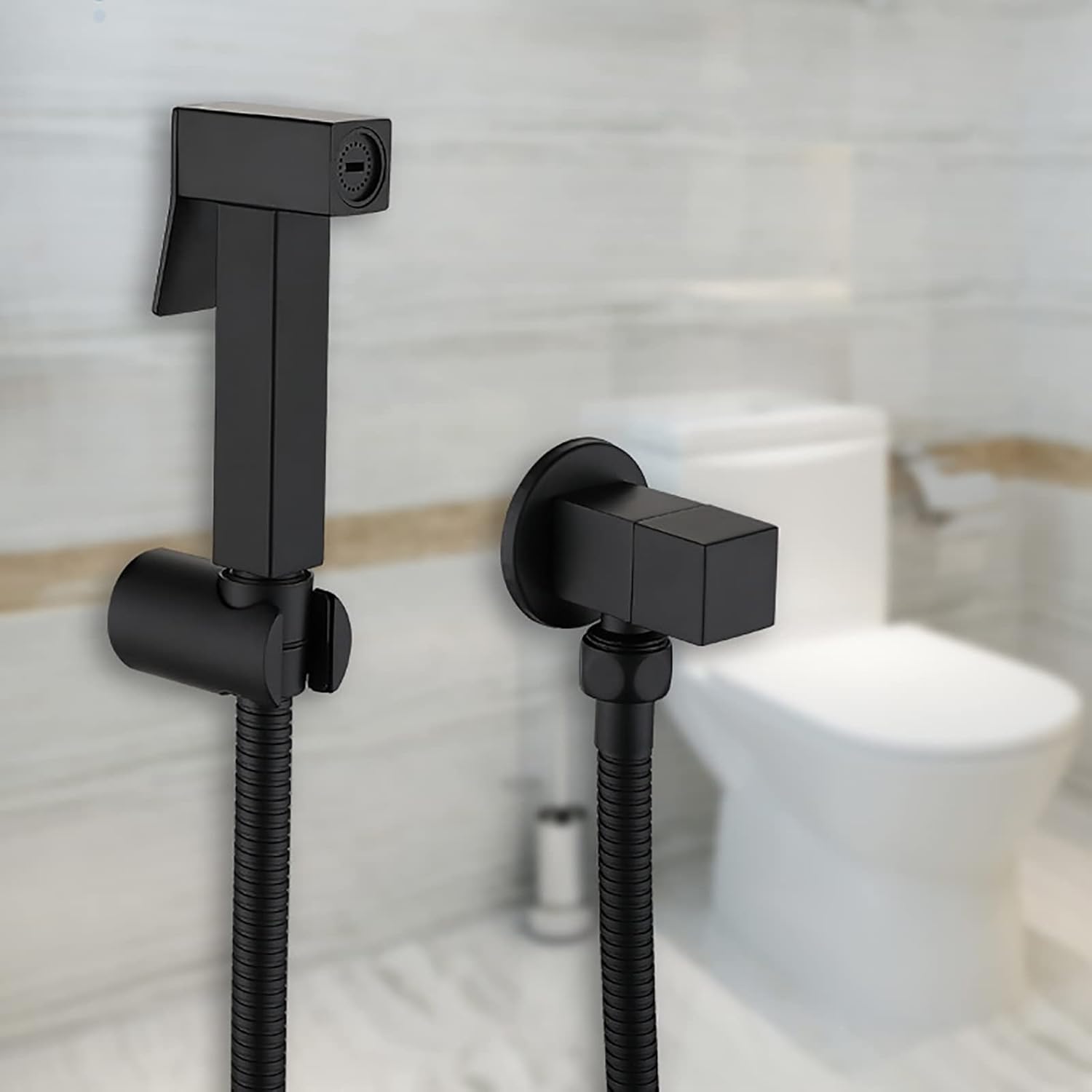 handheld bidet sprayer set for toilet brass cloth diaper sprayer with cold water, wall mount bidet kit for feminine hygiene, black bathroom accessories handheld bidet sprayer set for toilet brass cloth diaper sprayer with cold water, wall mount bidet kit for feminine hygiene, black bathroom accessories