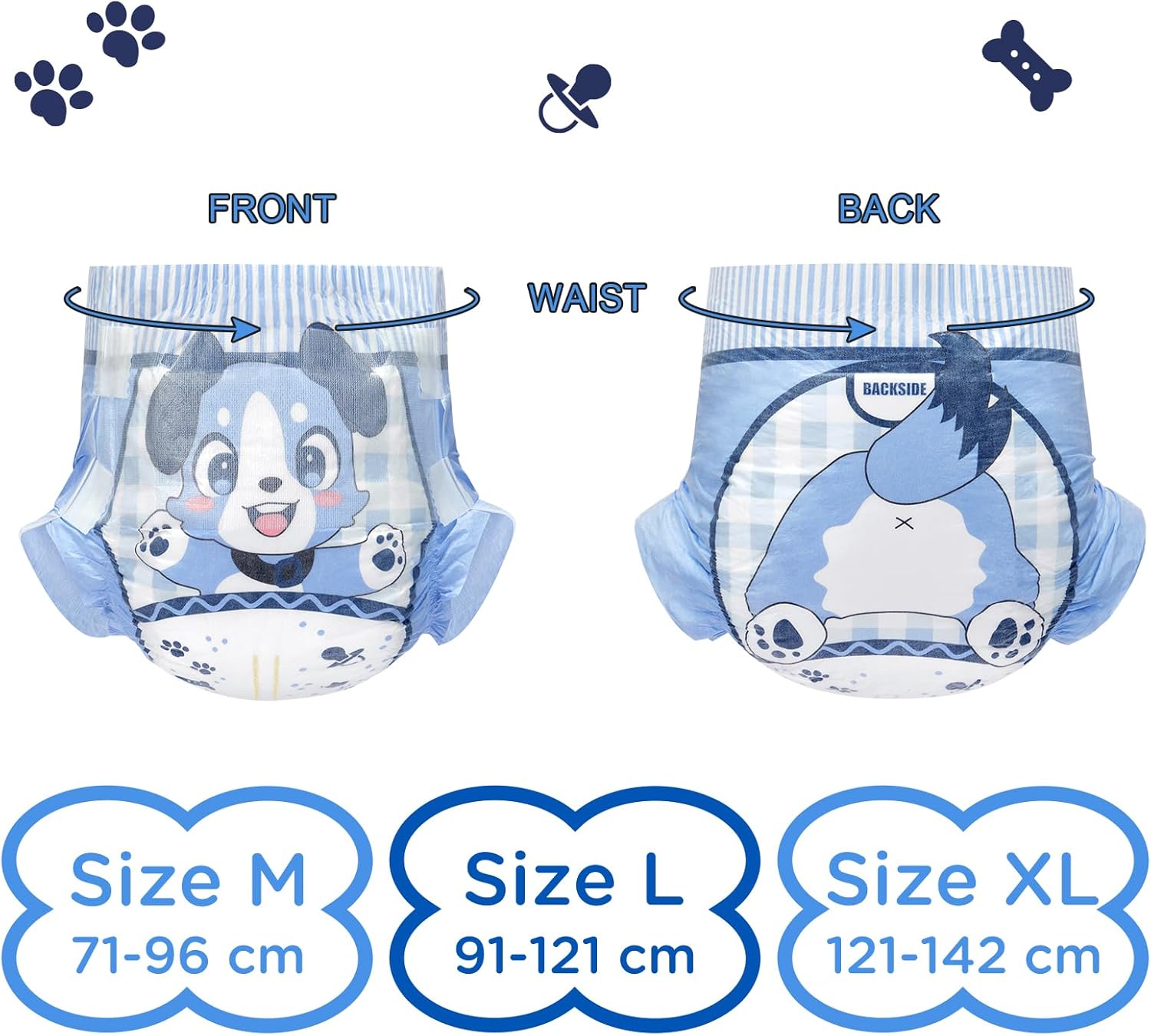 littleforbig adjustable hook and loop fastener closure adult printed cloth back diaper 10 pieces little blue babyfur (large 91 121 cm) littleforbig adjustable hook and loop fastener closure adult printed cloth back diaper 10 pieces little blue babyfur (large 91 121 cm)