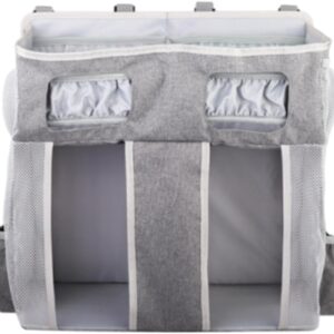 diaper organizer for nursery with hanging storage bag and crib accessories 17.32x19.69 inch oxford cloth gray