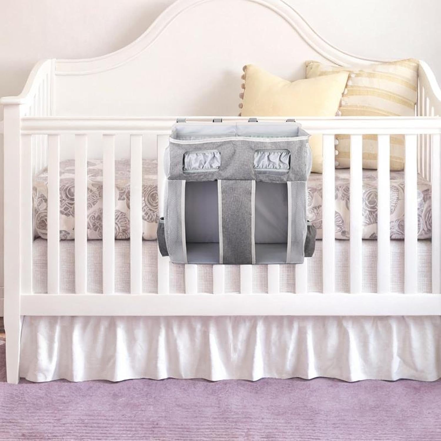 diaper organizer for nursery with hanging storage bag and crib accessories 17.32x19.69 inch oxford cloth gray diaper organizer for nursery with hanging storage bag and crib accessories 17.32x19.69 inch oxford cloth gray