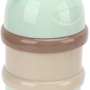 fdit portable milk powder dispenser for kids, removable 3 layer travel container bpa free material (light blue)