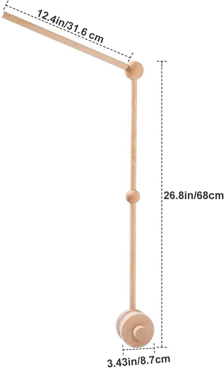 pandaear cot mobile arm, beech wooden baby mobile holder with anti slip attachment, baby mo bile hanger for crib nursery décor accessories pandaear cot mobile arm, beech wooden baby mobile holder with anti slip attachment, baby mo bile hanger for crib nursery décor accessories