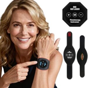 red light therapy wristband, 650nm adjustable wearable device for muscle tension relief and hand care, ideal for home use and elderly parents