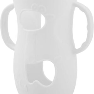 silicone case for glass bottle, double handle drinking protection for children's bottle, shatterproof drinking accessories for milk powder, nutrition, car travel