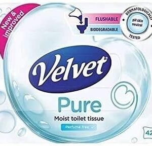 velvet wet wipes refill, 42 per pack