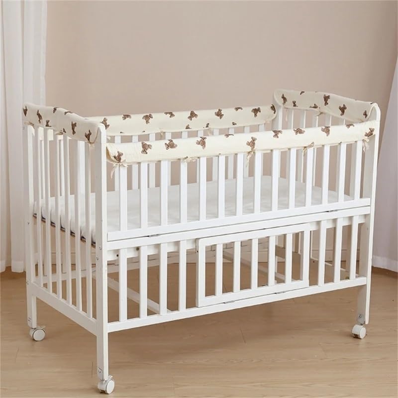 crib rail cover 4pcs/set crib rail cover protector set for standard cribs wrapped rail cover thicken crib rail guard teething guard crib bed rail edge guard(little bear) crib rail cover 4pcs/set crib rail cover protector set for standard cribs wrapped rail cover thicken crib rail guard teething guard crib bed rail edge guard(little bear)