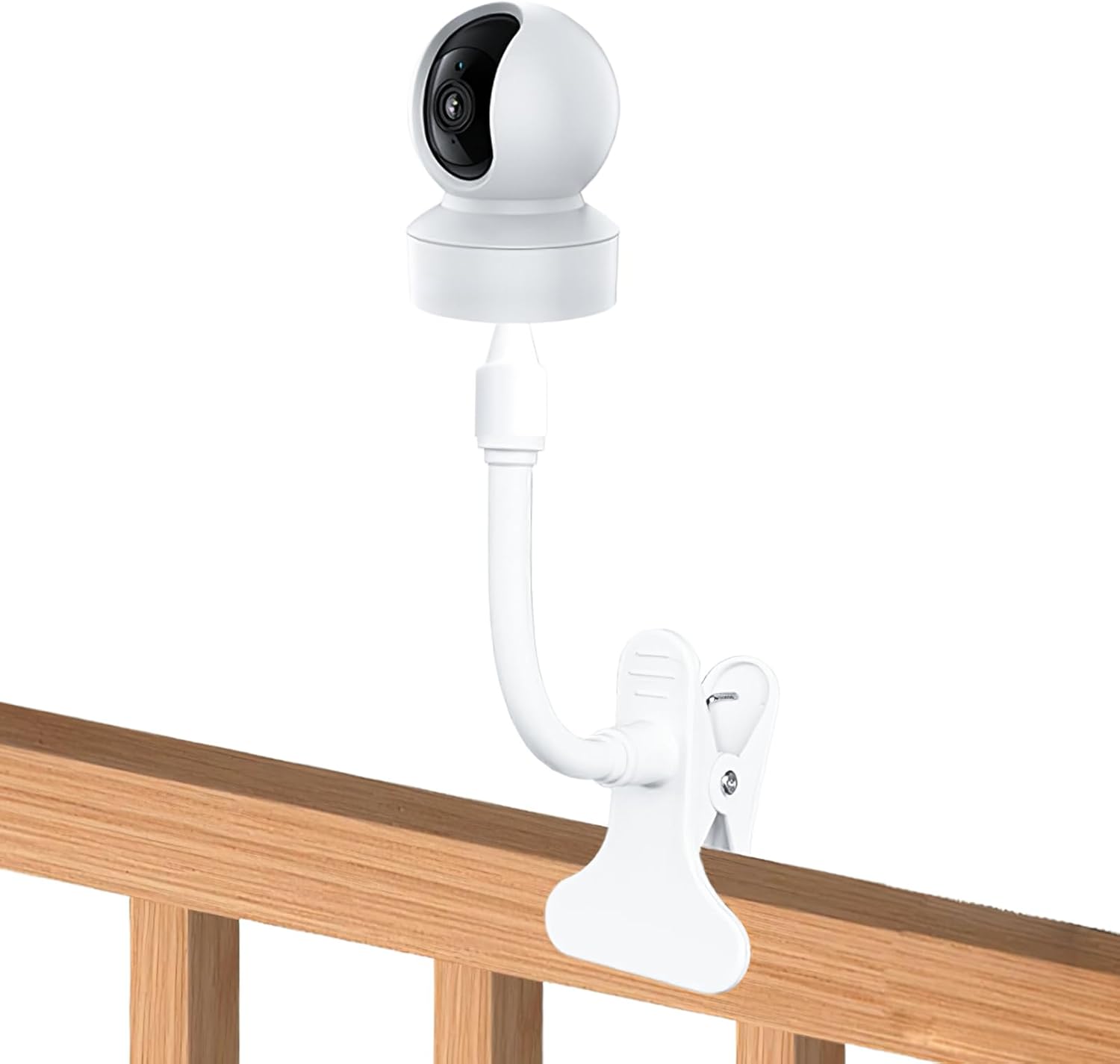baby camera holder, baby monitor holder, universal monitor holder, flexible clip camera mount with 1/4 inch screw security for spaceview s/spaceview pro baby monitor, children's room, baby bed (white) baby camera holder, baby monitor holder, universal monitor holder, flexible clip camera mount with 1/4 inch screw security for spaceview s/spaceview pro baby monitor, children's room, baby bed (white)