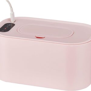 baby wipe warmer, heated wet wipes dispenser, 8.46x5.12x4.53 inches adorable compact usb charging, even heating wipes box, temperature display, travel home outdoor supply