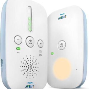 philips avent scd503/26 dect audio baby monitor, intercom function, interference free, 330 metre range, 24 hours battery life, smart eco mode, night light,