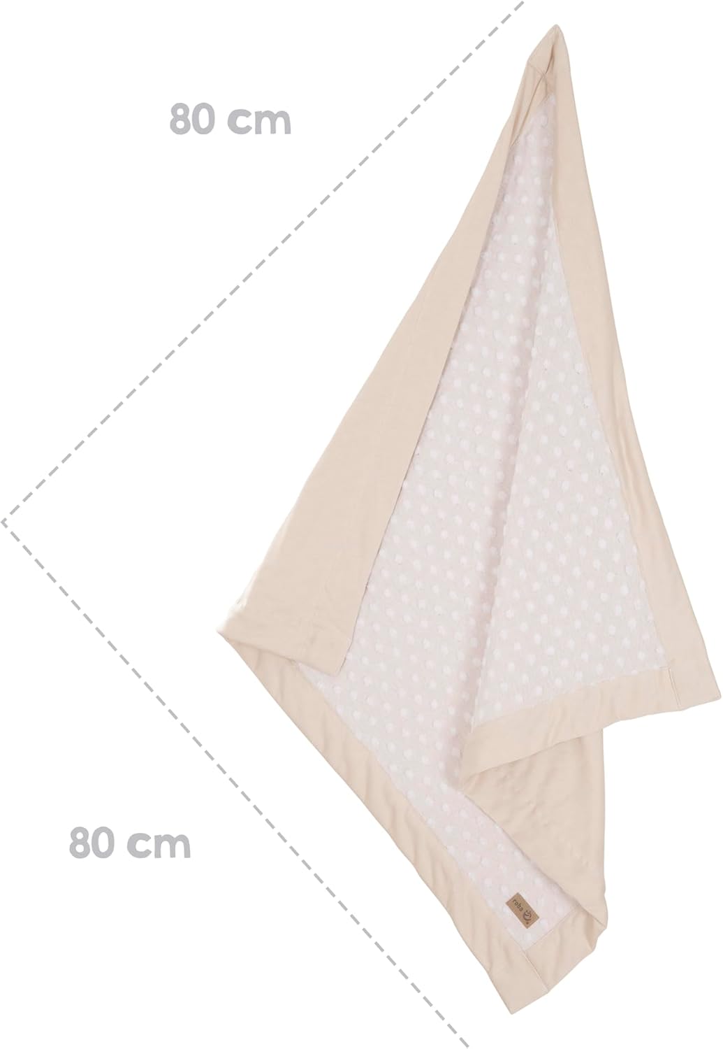 roba frosty almond baby blanket 80 x 80 cm – organic cotton cuddly blanket – gots & oeko tex 100 certified – embossed polka dot design – beige roba frosty almond baby blanket 80 x 80 cm – organic cotton cuddly blanket – gots & oeko tex 100 certified – embossed polka dot design – beige