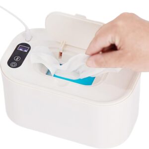 baby wipe warmer, heated wipes dispenser with usb charging, even heating wipes box with temperature display, ideal for home, travel & outdoor baby care, 8.46x5.12x4.53 in, 1 pack