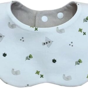 reversible baby bib with water proofing layer accent breathable cotton burp cloth for feeding drooling protections newborns burp cloth