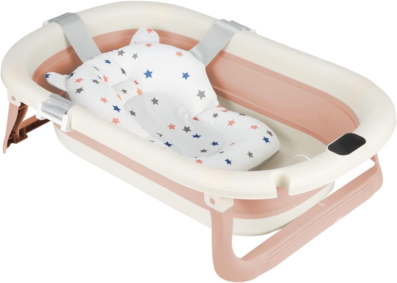 xanni newborn essentials foldable baby bathtub with bath mat, portable travel bath for babies and children 0 24 months xanni newborn essentials foldable baby bathtub with bath mat, portable travel bath for babies and children 0 24 months