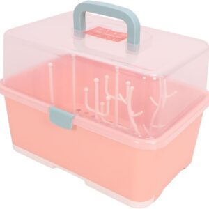 baby bottle drying racks efficient drain function for baby toddler home pp material (implicit pink)