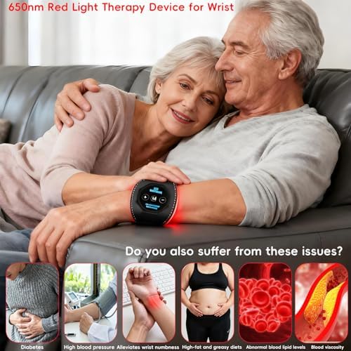 red light therapy wristband, 650nm adjustable wearable device for muscle tension relief and hand care, ideal for home use and elderly parents red light therapy wristband, 650nm adjustable wearable device for muscle tension relief and hand care, ideal for home use and elderly parents