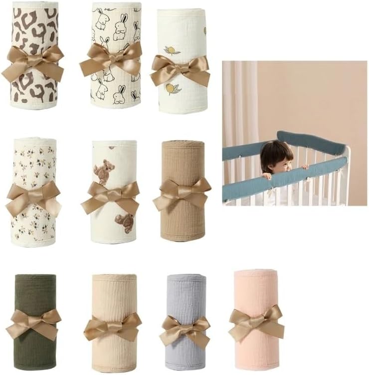 crib rail cover 4pcs/set crib rail cover protector set for standard cribs wrapped rail cover thicken crib rail guard teething guard crib bed rail edge guard(little bear) crib rail cover 4pcs/set crib rail cover protector set for standard cribs wrapped rail cover thicken crib rail guard teething guard crib bed rail edge guard(little bear)