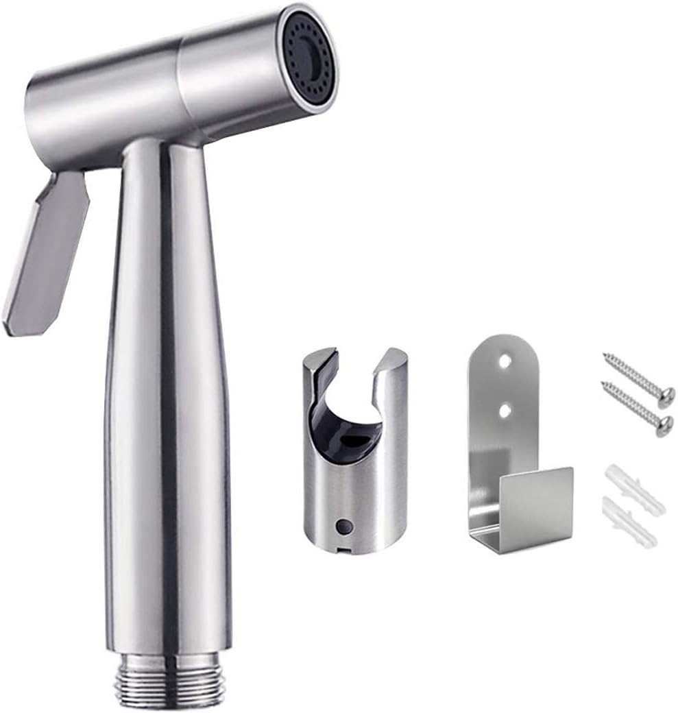 bidet sprayer head with hook, stainless steel bidet sprayer kit, baby cloth diaper sprayer, easy to install for personal hygiene and bedpan wc sprayer bidet sprayer head with hook, stainless steel bidet sprayer kit, baby cloth diaper sprayer, easy to install for personal hygiene and bedpan wc sprayer