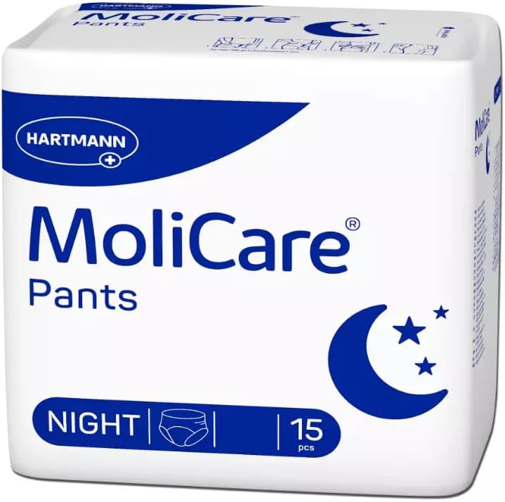 molicare® pants night – incontinence pants for moderate bladder weakness at night for men and women | reliable & discreet | size m (80 120 cm hip circumference), 15 items molicare® pants night – incontinence pants for moderate bladder weakness at night for men and women | reliable & discreet | size m (80 120 cm hip circumference), 15 items