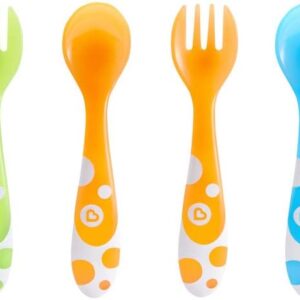 munchkin multi coloured forks and spoons set of 6, multi coloured, (pack of 6)