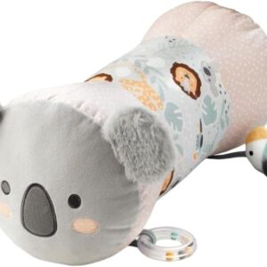 nuby animal adventures tummy time pillow – sensory toys | baby safe mirror | suitable from birth multicolour