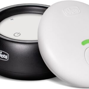 chicco audio baby monitor for toddlers with dect technology and colourful led lamps, baby monitor 300 m range, sensitive microphone, voice activation, smart eco mode, long battery life