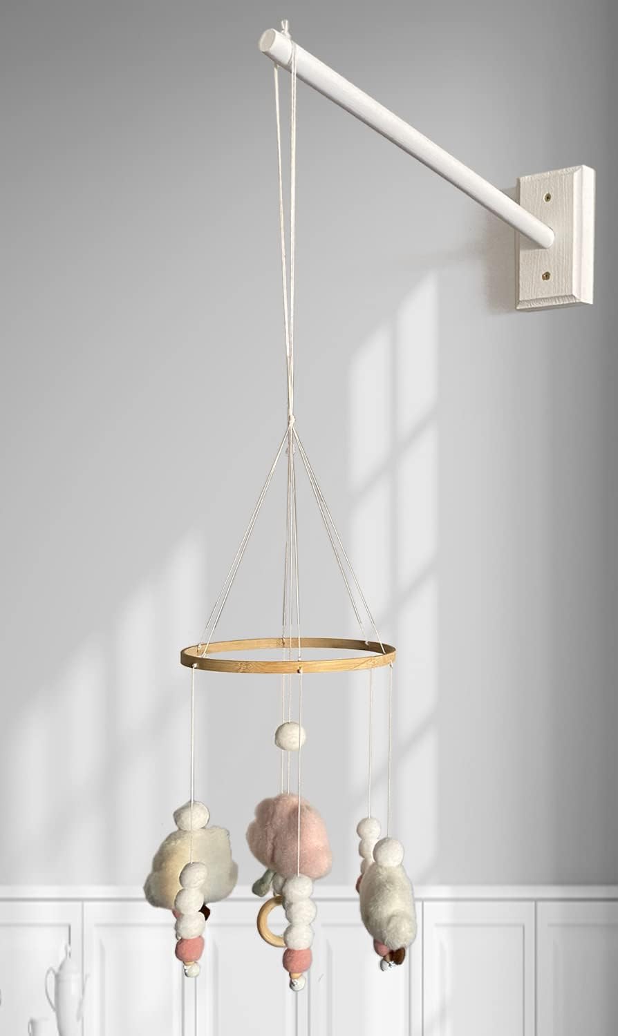 crib mobile wooden arm, wall mounted suitable for all cribs 100% natural larch hanger nusery decor baby room safe holder(mobile is not included crib mobile wooden arm, wall mounted suitable for all cribs 100% natural larch hanger nusery decor baby room safe holder(mobile is not included