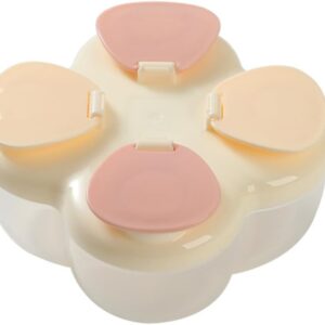 4 chamber infant milk dispenser rotating lid compact storage solution for busy parents gym bags and daily nutrition leak proof portable powder dispenser for gym