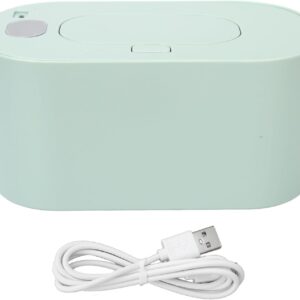 aramox baby wipe warmer dispenser with top heating bottom freshness 24h constant temperature led display large capacity for wet wipes heating box (green)
