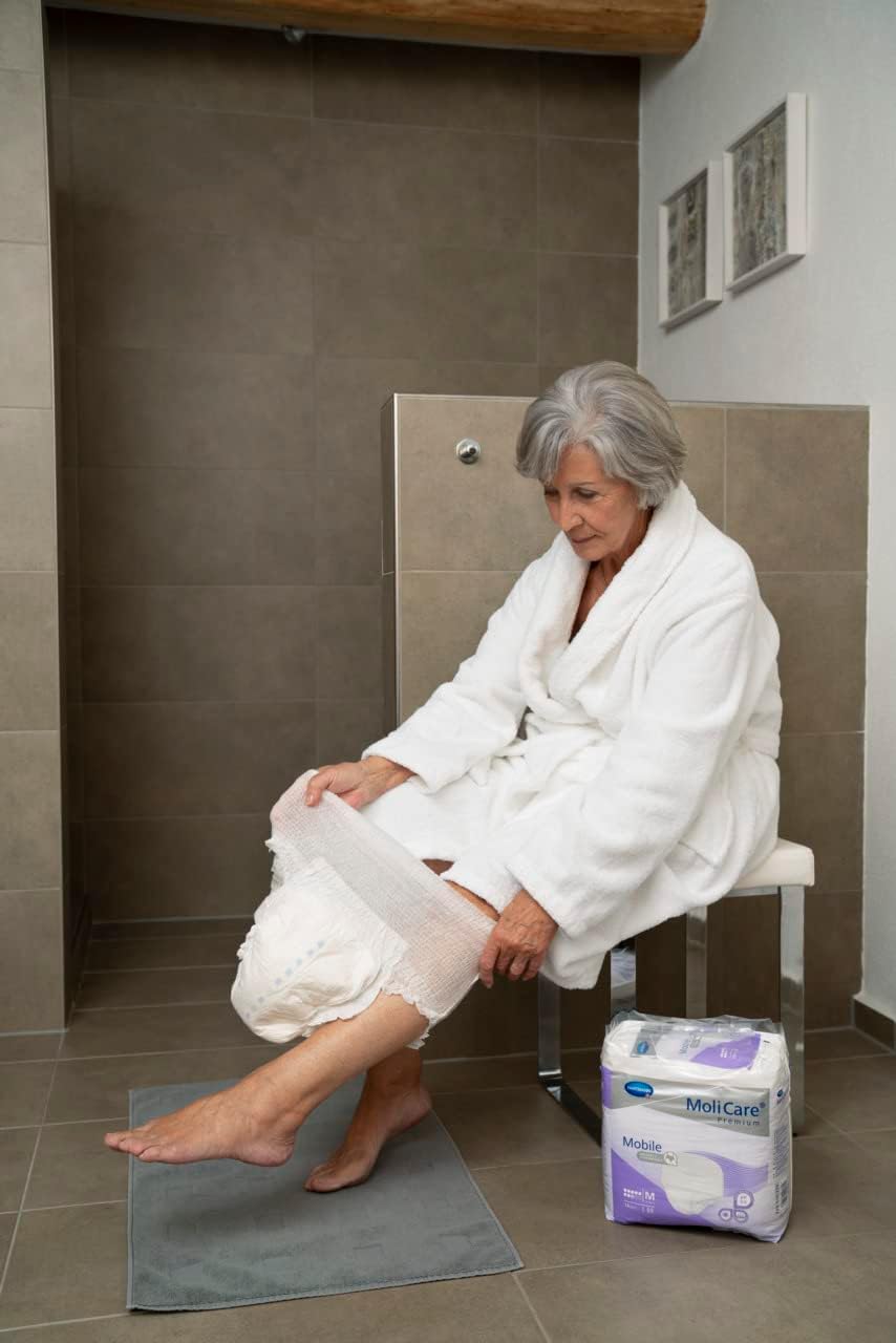 molicare premium mobile disposable incontinence pants: for women and men with incontinence; 8 drops, size xl, pack of 14 molicare premium mobile disposable incontinence pants: for women and men with incontinence; 8 drops, size xl, pack of 14