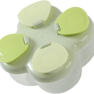 4 chamber infant milk dispenser rotating lid compact storage solution for busy parents gym bags and daily nutrition leak proof portable powder dispenser for gym