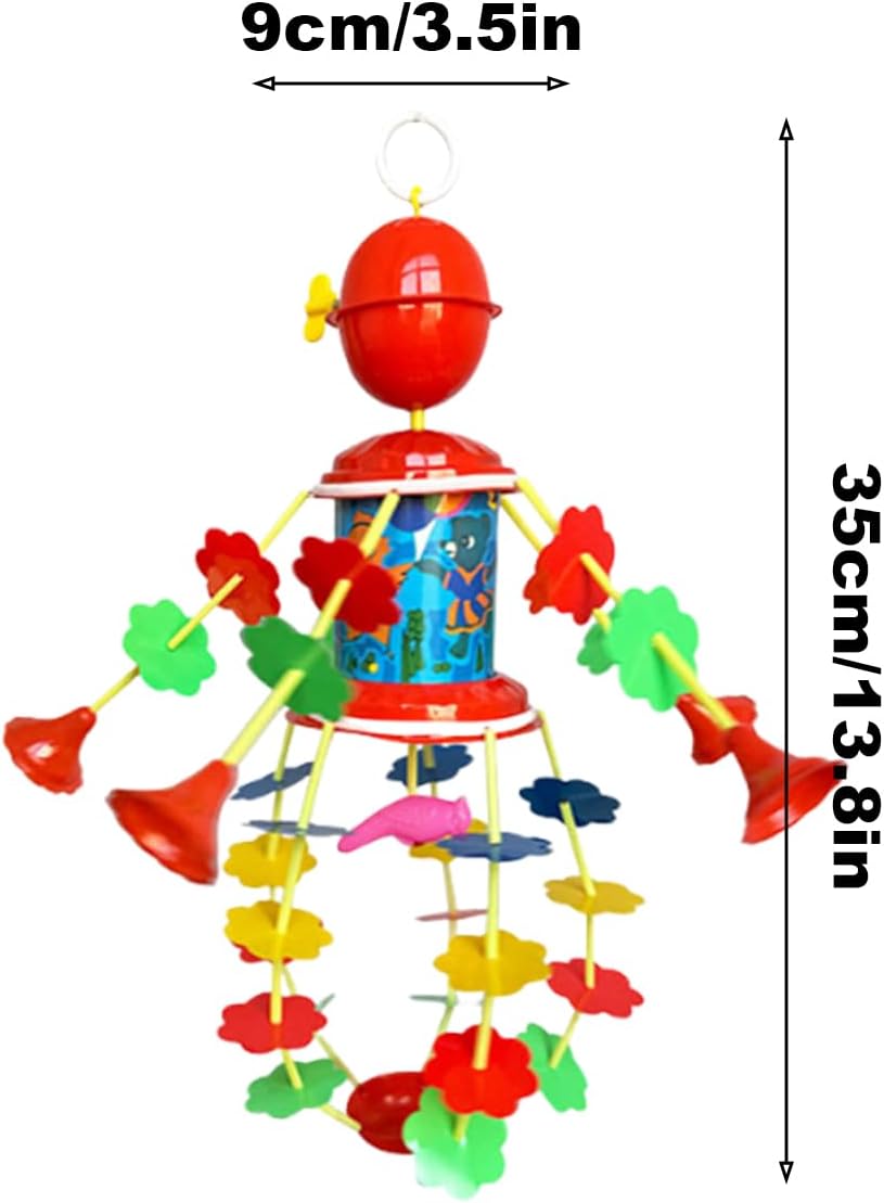 crib mobile wind up rotating soothing decor, kids crib bell decor accessory, development toy for boys girls preschoolers, nursery bassinet bedroom living room wall window crib mobile wind up rotating soothing decor, kids crib bell decor accessory, development toy for boys girls preschoolers, nursery bassinet bedroom living room wall window