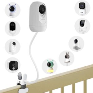 holder for momcozy baby monitor bm01/bm03/bm04, universal baby camera holder for ghb/boifun/iegeek/obvhnua/owlet babyphone, flexible clamp holder stand for camera with standard ¼ 20 thread hole