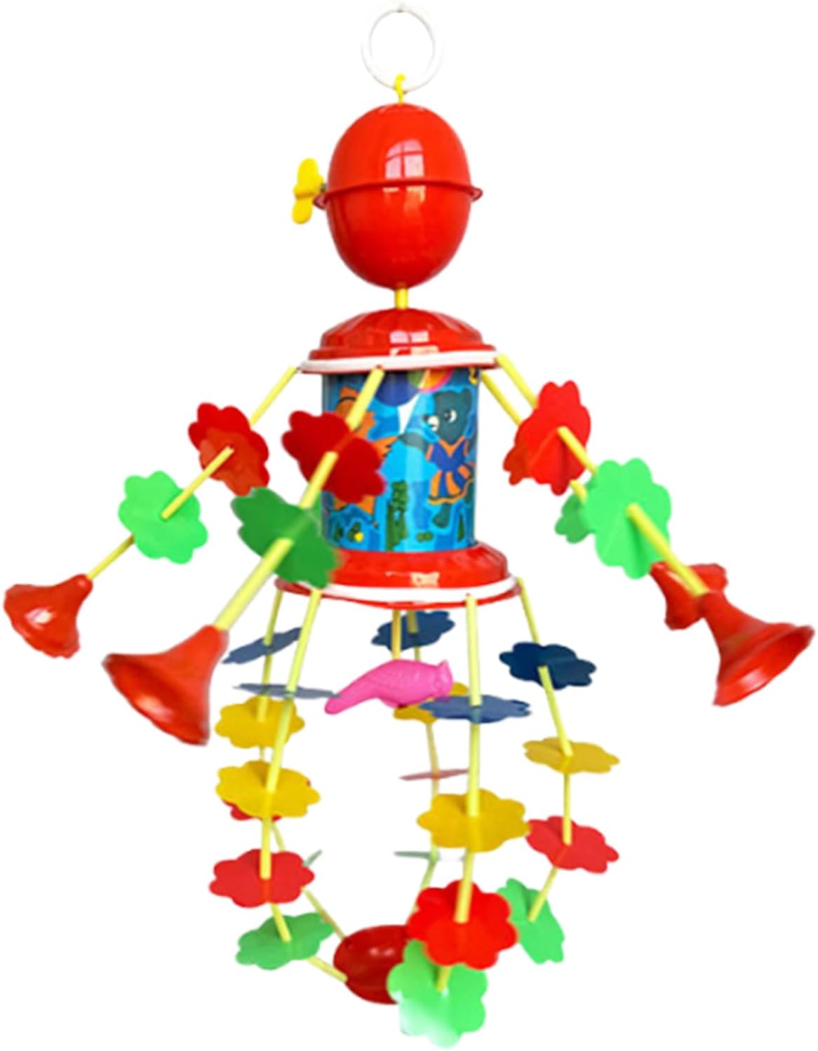 crib mobile wind up rotating soothing decor, kids crib bell decor accessory, development toy for boys girls preschoolers, nursery bassinet bedroom living room wall window crib mobile wind up rotating soothing decor, kids crib bell decor accessory, development toy for boys girls preschoolers, nursery bassinet bedroom living room wall window