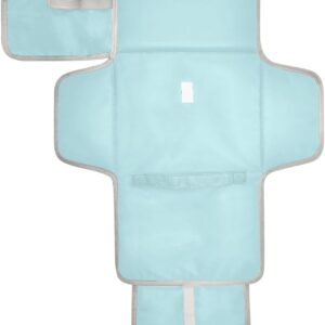 powder blue solid color pure plain reusable baby changing pads with tissue pocket portable diaper changing pad infant travel station kit cambiador de pa?ales para bebes