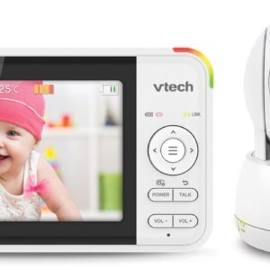 vtech vm924 babyphone mit kamera 5 zoll video baby monitor, 31 stunden akkulaufzeit babyfon mit kamera 300m reichweite hd nachtsicht 2 way talk temperatursensor