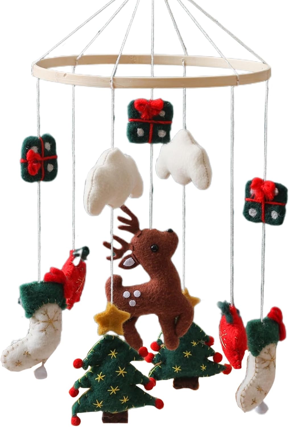 crib mobile for boys christmas mobile for baby | cute wind chime, felt reindeer christmas tree decor for nursery bedroom wall decor birthday crib mobile for boys christmas mobile for baby | cute wind chime, felt reindeer christmas tree decor for nursery bedroom wall decor birthday