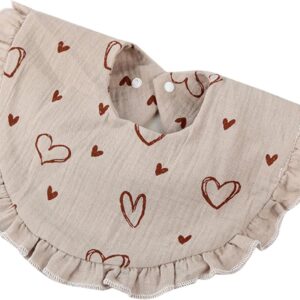 newborn baby bibs baby bibs burp cloths baby bibs drool apron 4 layers cotton drool for bibs, love, one size