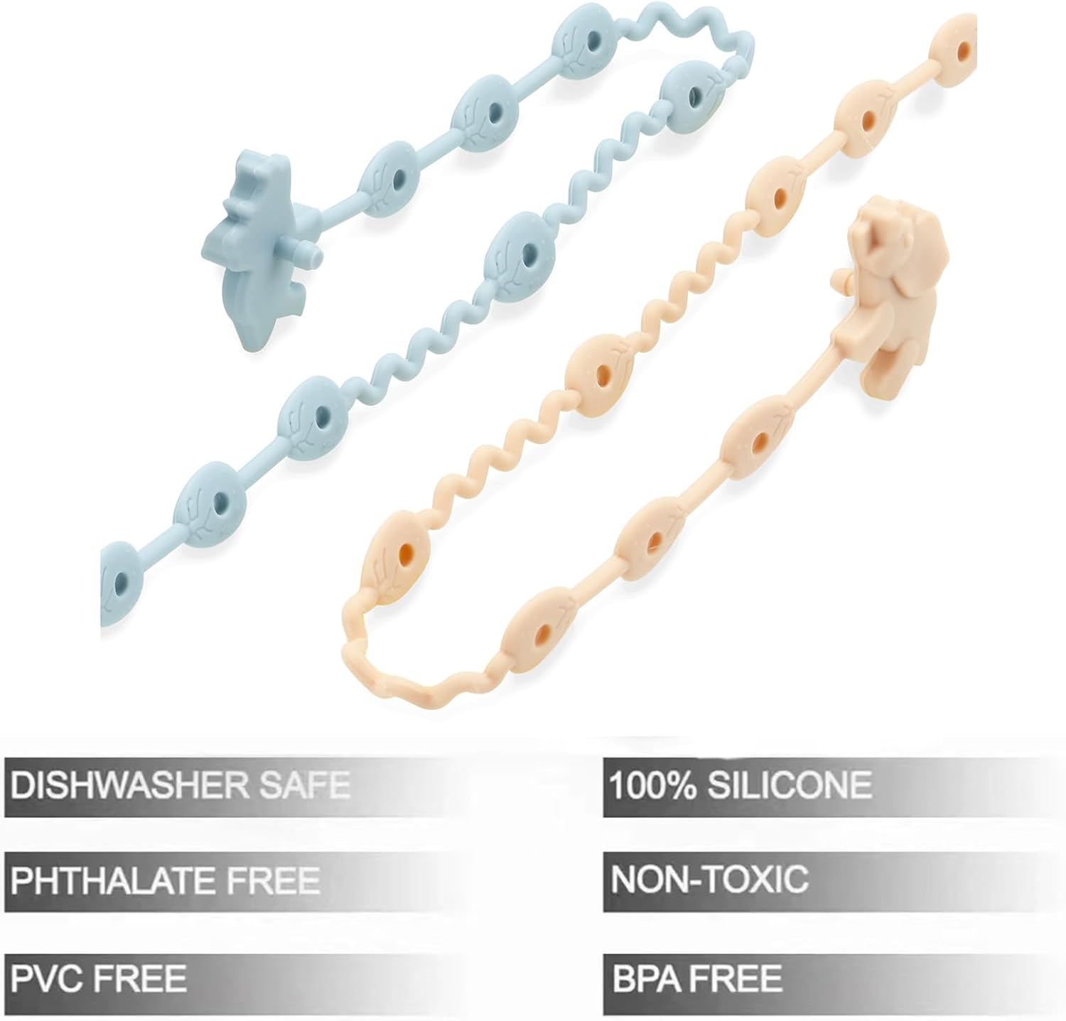 pandaear pack of 5 silicone dummy chain, cup catcher, baby pram toy chain attachment, dinosaur baby toy safety belts for bottles, teething ring, high chairs pandaear pack of 5 silicone dummy chain, cup catcher, baby pram toy chain attachment, dinosaur baby toy safety belts for bottles, teething ring, high chairs