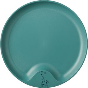 mepal – children’s plate mio – toddler plate – kid friendly dish children’s dinnerware – microwave safe & dishwasher safe – bpa free – deep turquoise