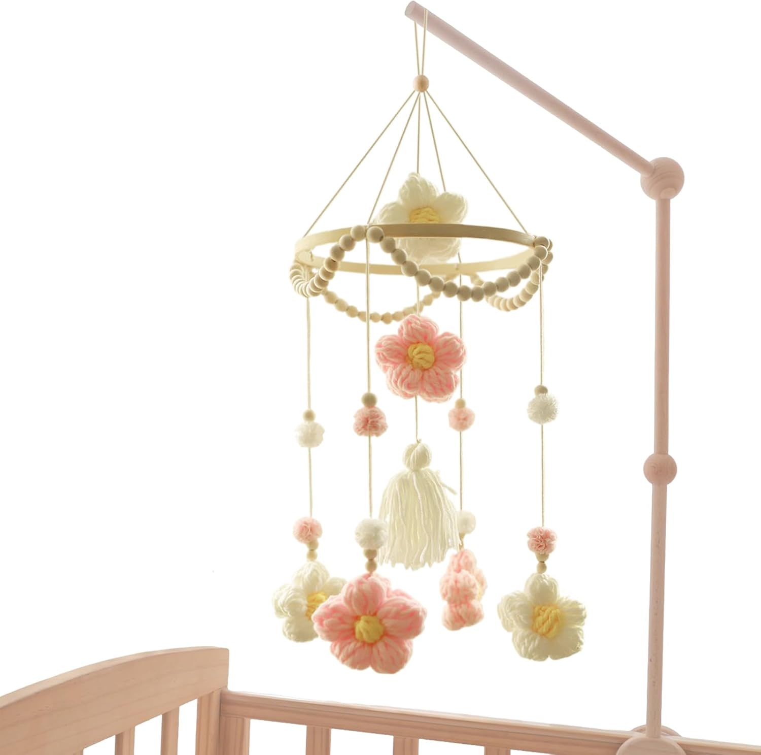 crib mobile, nursery hanging decor, baby sensory toy, soft felt material, wooden frame structure, for bedroom living room daycare window wall, 7.87x3.94x3.94 in crib mobile, nursery hanging decor, baby sensory toy, soft felt material, wooden frame structure, for bedroom living room daycare window wall, 7.87x3.94x3.94 in