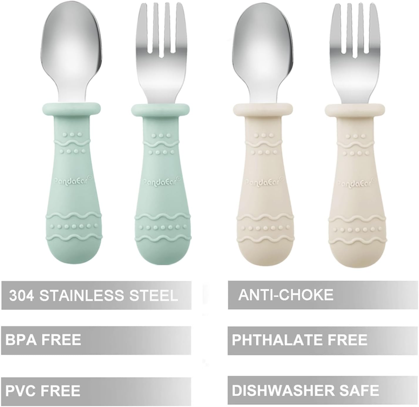 pandaear 2 divided children's plates with suction plate and 2 baby spoons 2 forks silicone baby plate non slip bpa free split plate set learning plate pandaear 2 divided children's plates with suction plate and 2 baby spoons 2 forks silicone baby plate non slip bpa free split plate set learning plate