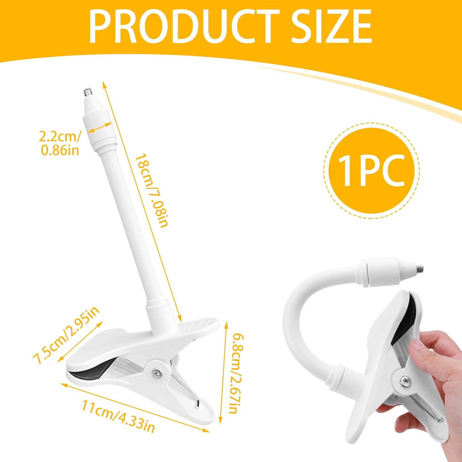 baby camera holder, baby monitor holder, universal monitor holder, flexible clip camera mount with 1/4 inch screw security for spaceview s/spaceview pro baby monitor, children's room, baby bed (white) baby camera holder, baby monitor holder, universal monitor holder, flexible clip camera mount with 1/4 inch screw security for spaceview s/spaceview pro baby monitor, children's room, baby bed (white)