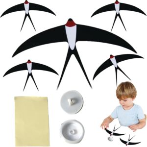 bird wall art | indoor wind chime flying swallows,handcrafted bird wall art, home decor for kids nursery decor room bed decoration