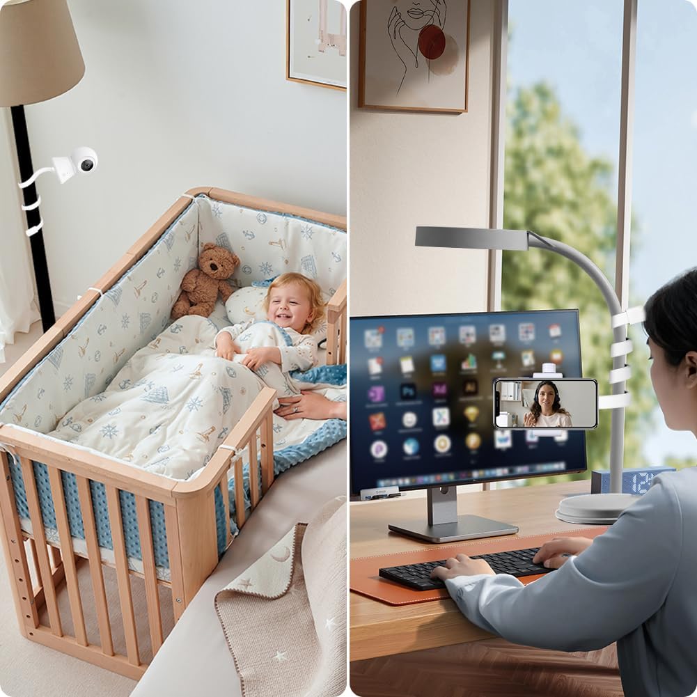offcup baby surveillance camera stand, universal flexible camera mount and adjustable with 1/4 inch screw, baby monitor stand for cot table room (straight) offcup baby surveillance camera stand, universal flexible camera mount and adjustable with 1/4 inch screw, baby monitor stand for cot table room (straight)