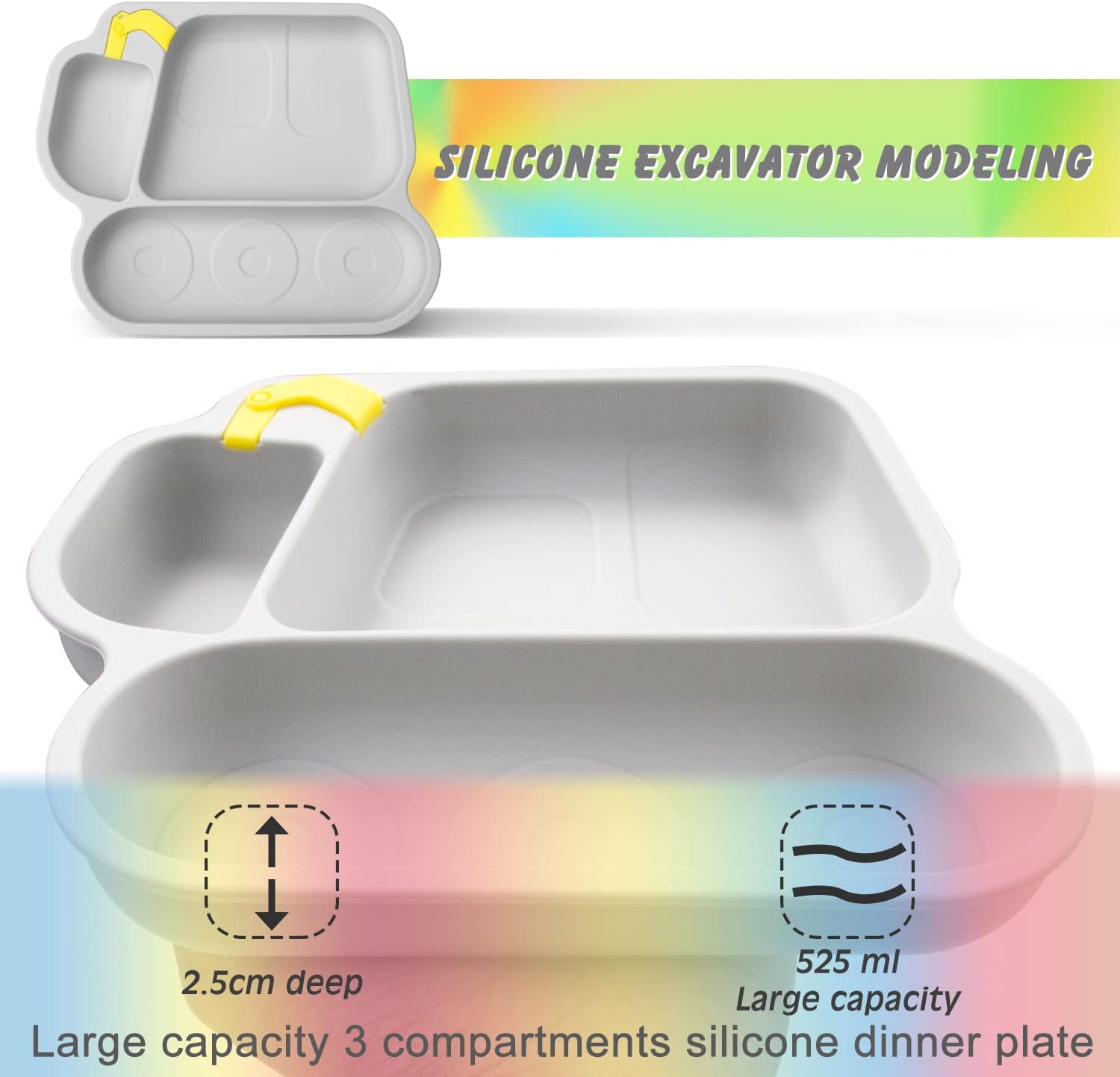 qshare baby plates, set of 4 non slip children's place mats with suction cups, split stable baby plates, toddler plates, bpa free, dishwasher and microwave safe children's plates (style 1) qshare baby plates, set of 4 non slip children's place mats with suction cups, split stable baby plates, toddler plates, bpa free, dishwasher and microwave safe children's plates (style 1)