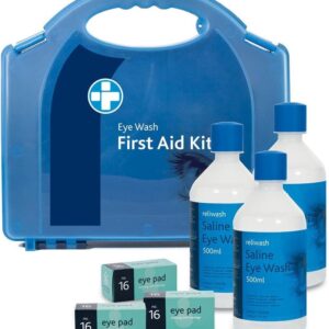 reliwash rel903 complete triple eye wash station, aura box, multi, 51 count